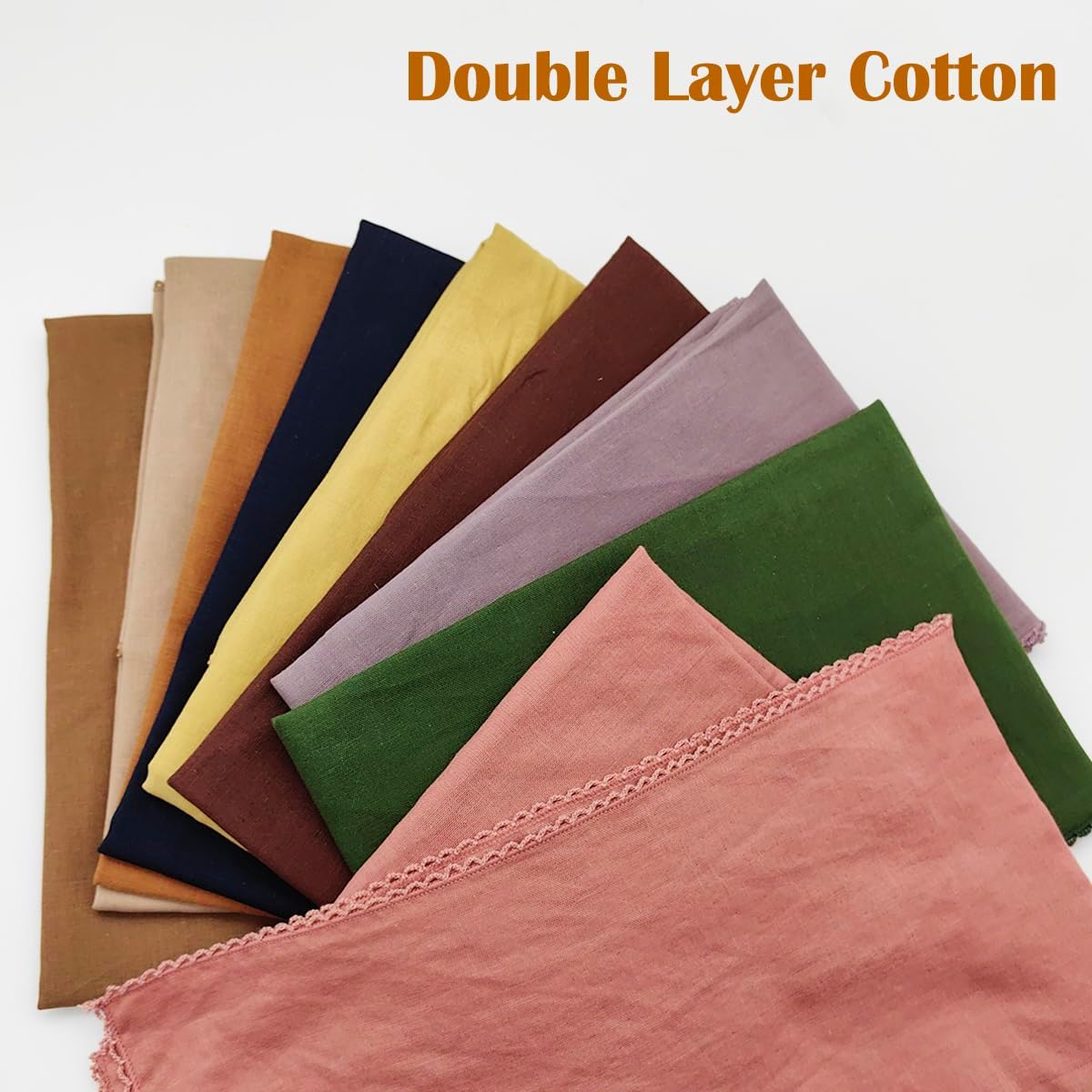 Premium Double Layer Cotton Bandana Head Hair Neck Scarf Scarves, Headband, Head Wrap for Women 28 x 28 inch - Image 8