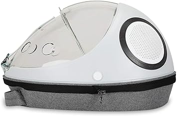 Royale Cat Pet Backpack, Cat Bag Breathable Portable Pet Backpack Travel Pet Carrier Cat Dual-use Capsule Shoulder Bag Dog Carrier Transparent Space Bag -Grey