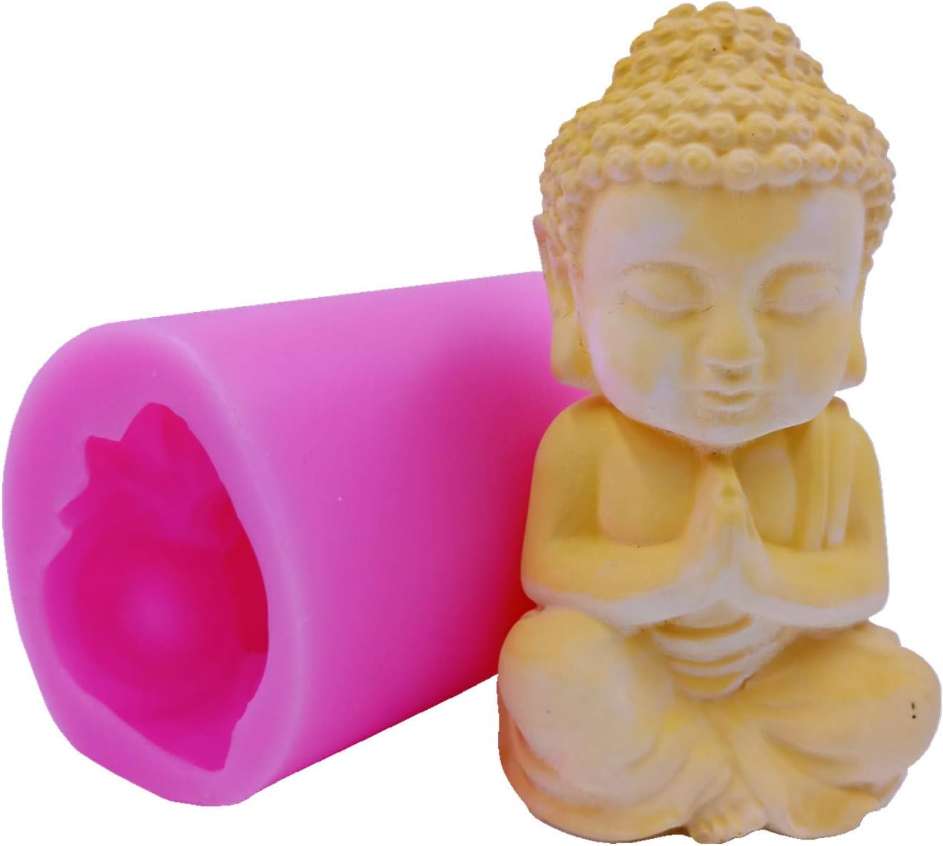 Big Size Buddha Handcrafted Candle Wax Mold Buddist Silicone Molds for Candle Making Decorating Resin Craft Mould Gypsum Concrete Statue Silicone Mold