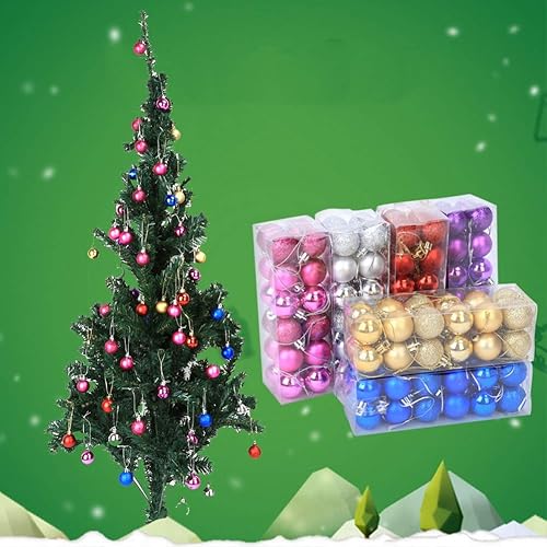 Miniatura 6 de 24 bolas de Navidad de 6 colores, bola de adorno de bola de Navidad, bolas de Navidad, adornos de bolas de Navidad inastillables, bolas de árbol de