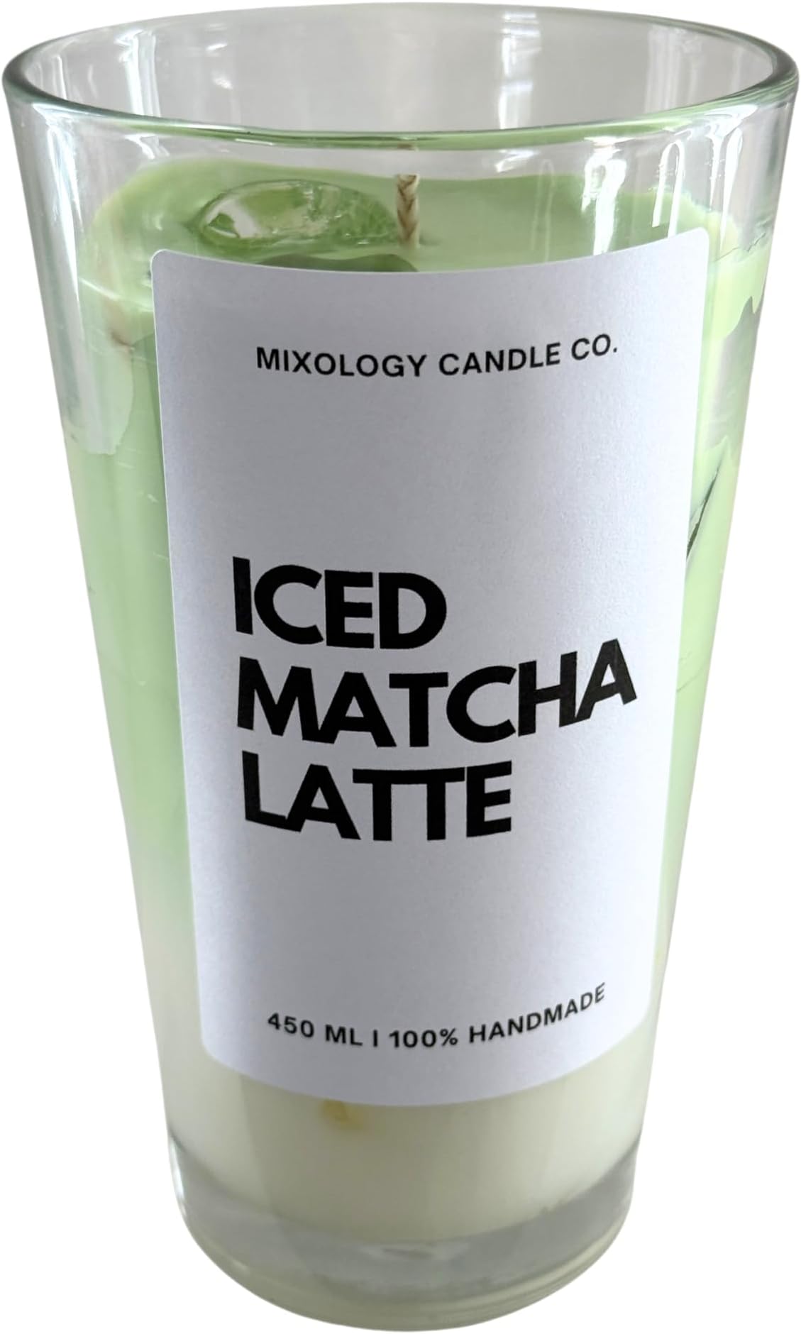 Mixology Candle Co. Iced Drink Candle – 15.2 oz (450 ml) Handmade Decorative in Glass Tumbler | Drink-Inspired Scent Collection for Home Decor & Gift (Iced Matcha Latte)