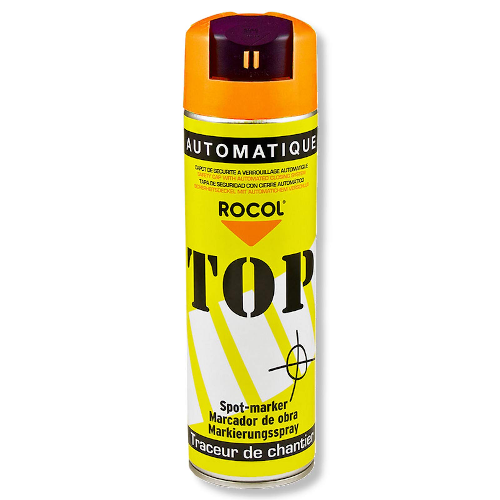 TOP Markierungsspray Rocol - ORANGE - 500ml-Farbdose - Farbspray - Markierspray - Markierungsfarbe - Forstspray - Forstfarbe