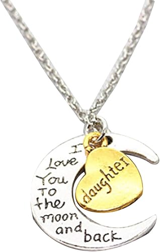 Miniatura 6 de curfair Collar con dije de cadena elegante con texto en inglés "I Love You" con texto en inglés "I Love You" con texto en inglés "I Love You" ("Te