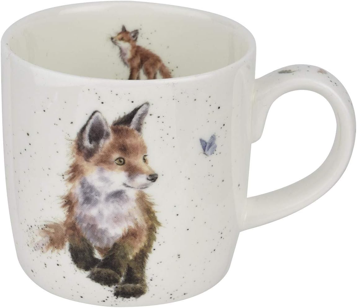 Wrendale Born to Be Wild Fox Ceramic Mug, White
