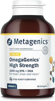 Metagenics OmegaGenics Fish Oil, High Strength 1000mg EPA + DHA - 60 Caps
