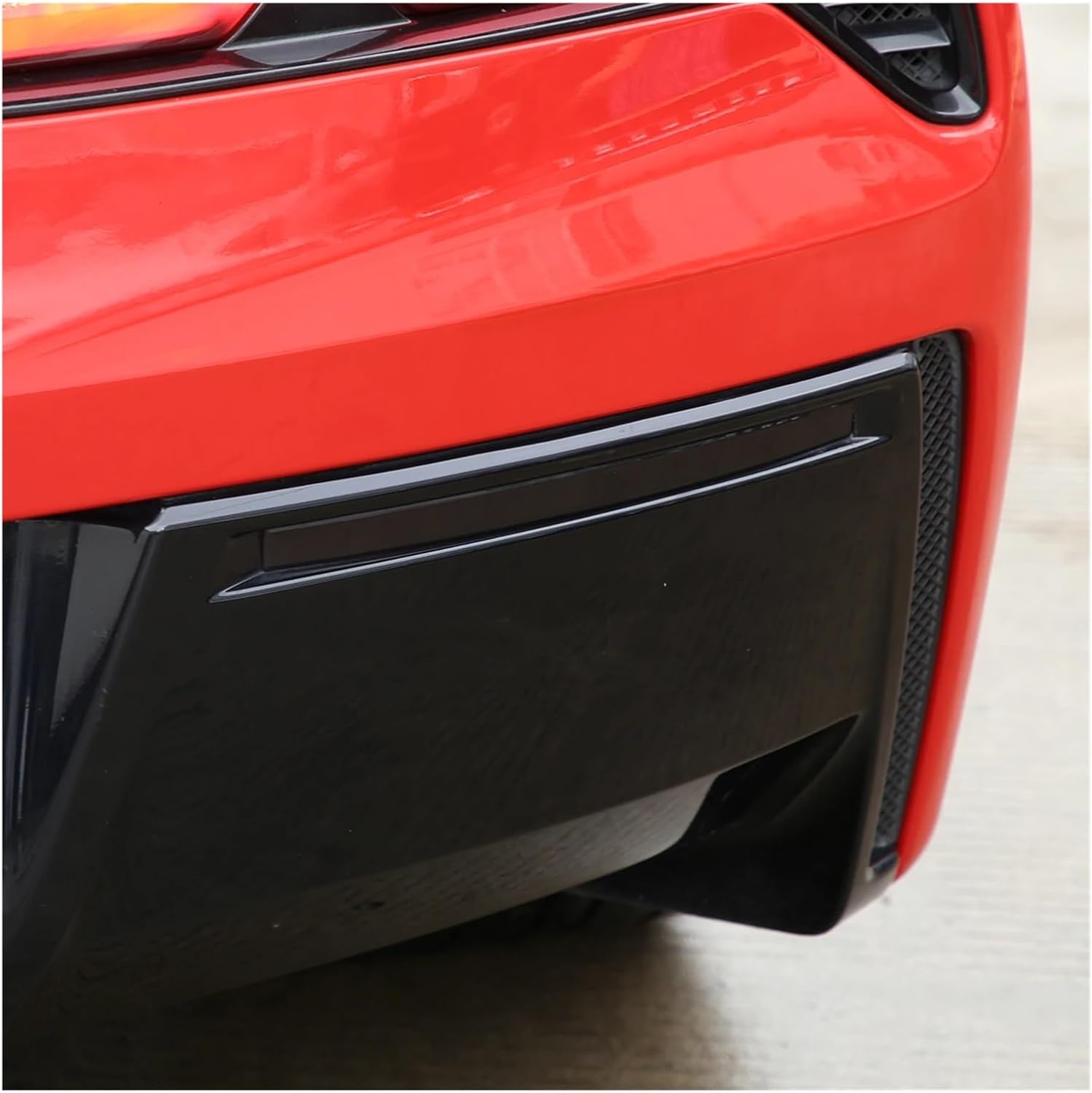 Compatible For Chevrolet Corvette C7 2014-2019 ABS Black Car Rear Tail Light Rear Fog Lamps Blackout Cover Trim Sticker Car Accessories(Style B)