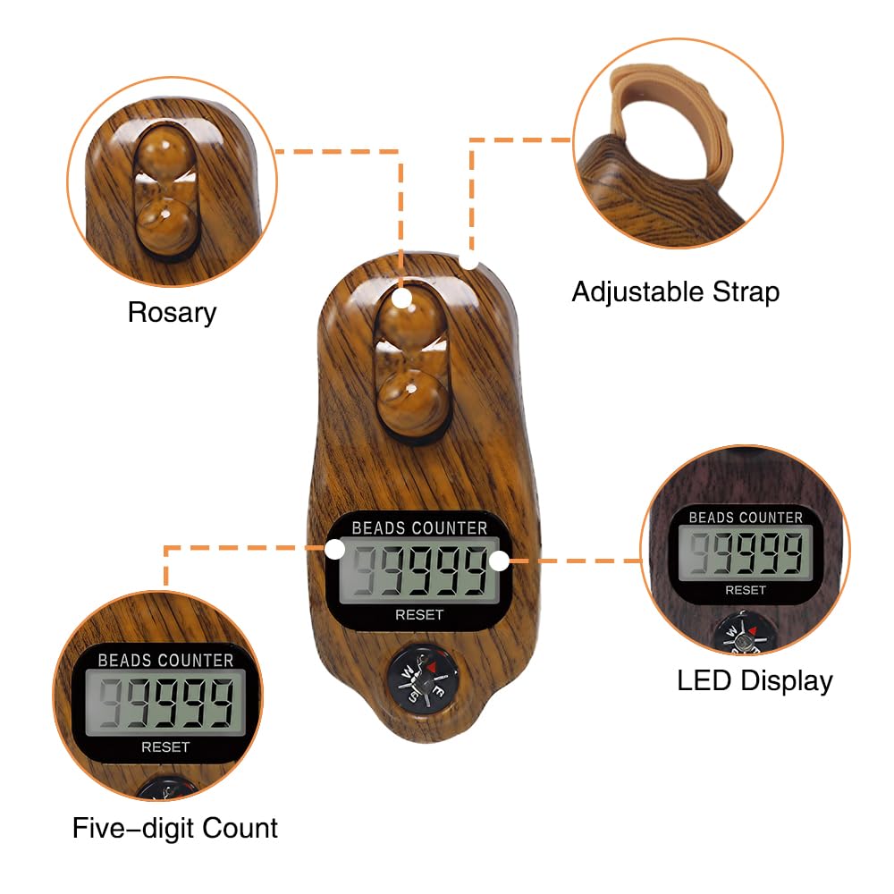 Digital Beads Counter, Contatore per Perline Buddha a 5 Cifre, Golgner