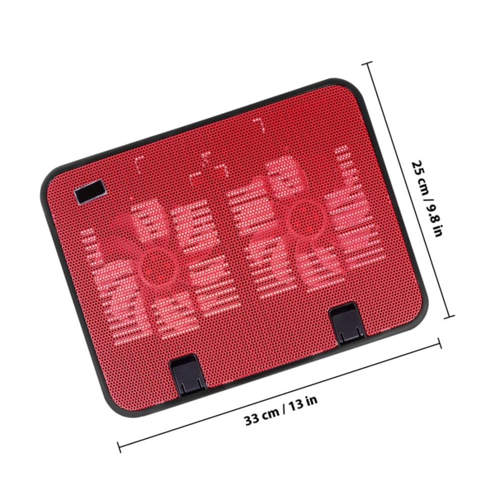 LABRIMP base refrigerante para notebook con dos ventiladores silenciosos USB rojo miniatura 2