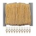WUBOECE 39 Feet Curb Chain Necklace Bulk Cable 2.5mm Width with 30 Lobster Clasps and 100 Open Jump Rings for Jewelry Making, Gold
