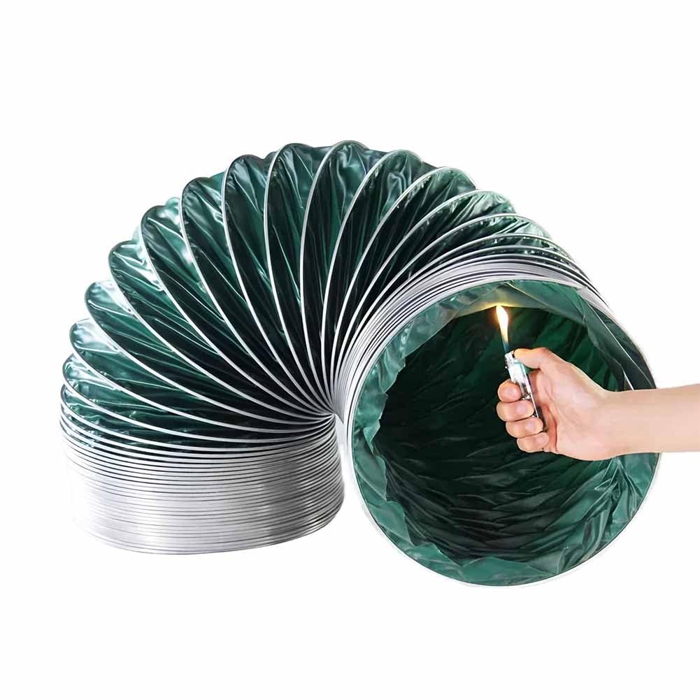 Lxhelivery Dia-220Mm/8.66 Flex Air Ducting, Flexible Dryer Vent Hose For Ventilation, Flame Retardant, 2 Clamps Included, Ideal For Heating, Cooling, Ventilation(",7.9M/25.91Ft)