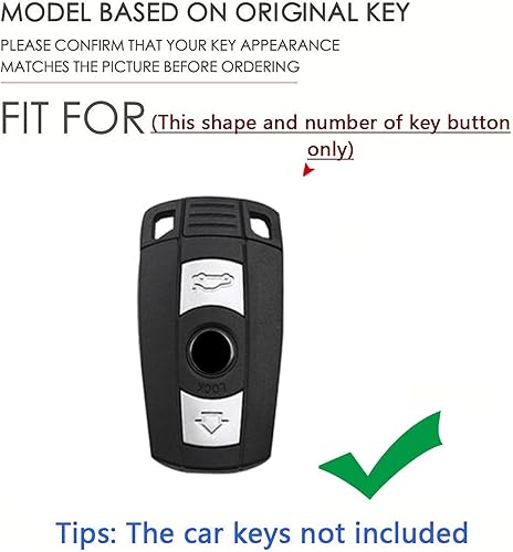 Miniatura 5 de SANRILY Golden-Edge - Funda para llavero de 2 botones para BMW F30 E90 E60 E70 E87 3 5 6 Series M3 M5 X1 X5 X6 Z4 Accesorios Funda de TPU sin llave