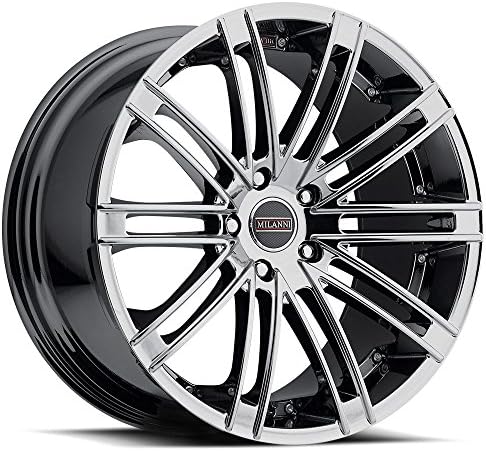 MILANNI 9032 Kahn Rim 22X10.5 5X112 Offset 42 Phantom Chrome (Quantity of 1)