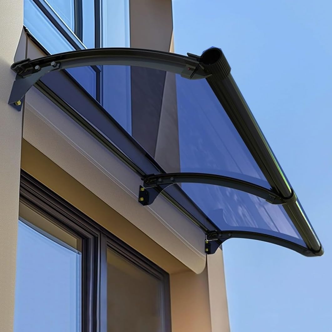 Auvent de fenêtre courbé en aluminium pour protéger les portes d'entrée de la pluie