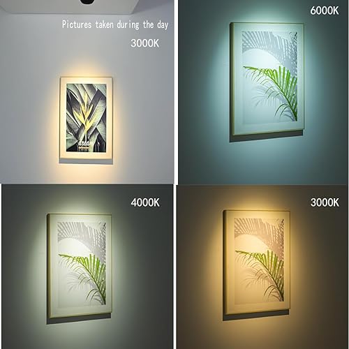 Miniatura 4 de QIBANG Foco de techo LED, regulable 3CCT 3000K-6000K seleccionable, foco giratorio de 360, foco de acento direccional CRI90+ de 10 W, luz giratoria