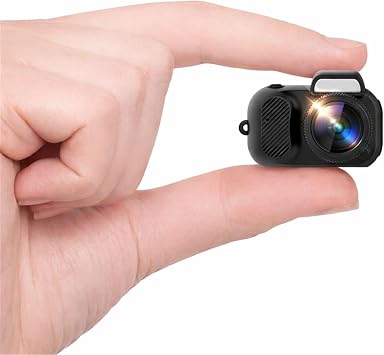 Mini Keychain Camera, Small Thumb Size Digital Camera for Students Kids 1080P HD 2MP Micro Video DV DVR Camera with 0.96" Color Screen and Hand Strap, 160  Wide Angle Lens 128G Memory Card