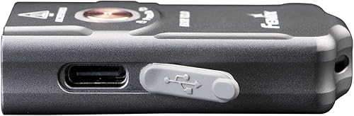 Miniatura 10 de Fenix Linterna de llavero E03R v2.0, azul, 500 lúmenes brillante USB-C recargable EDC con LED rojo y organizador Lumentac