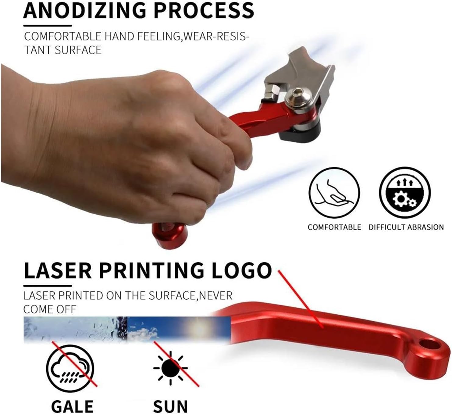 for Honda XR230 XR250 XR400 Motard XR650R Motorcoss Pit SUV Pivot Collapsible Brake Clutch Lever Handle Accessories(Style F)