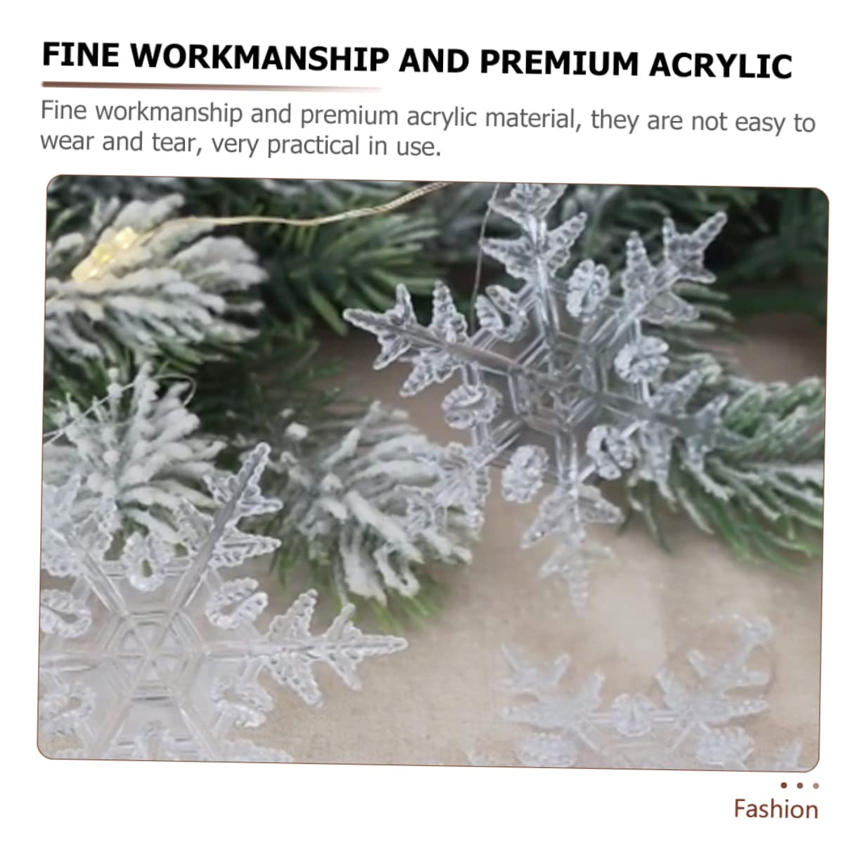 Cabilock 4 Set Di Decorazioni Uniche Per Lalbero Di Natale A Forma Di Fiocco Di Neve Ornamenti in Acrilico Appesi Per Lalbero Di Natale 12 Pezzi * 4