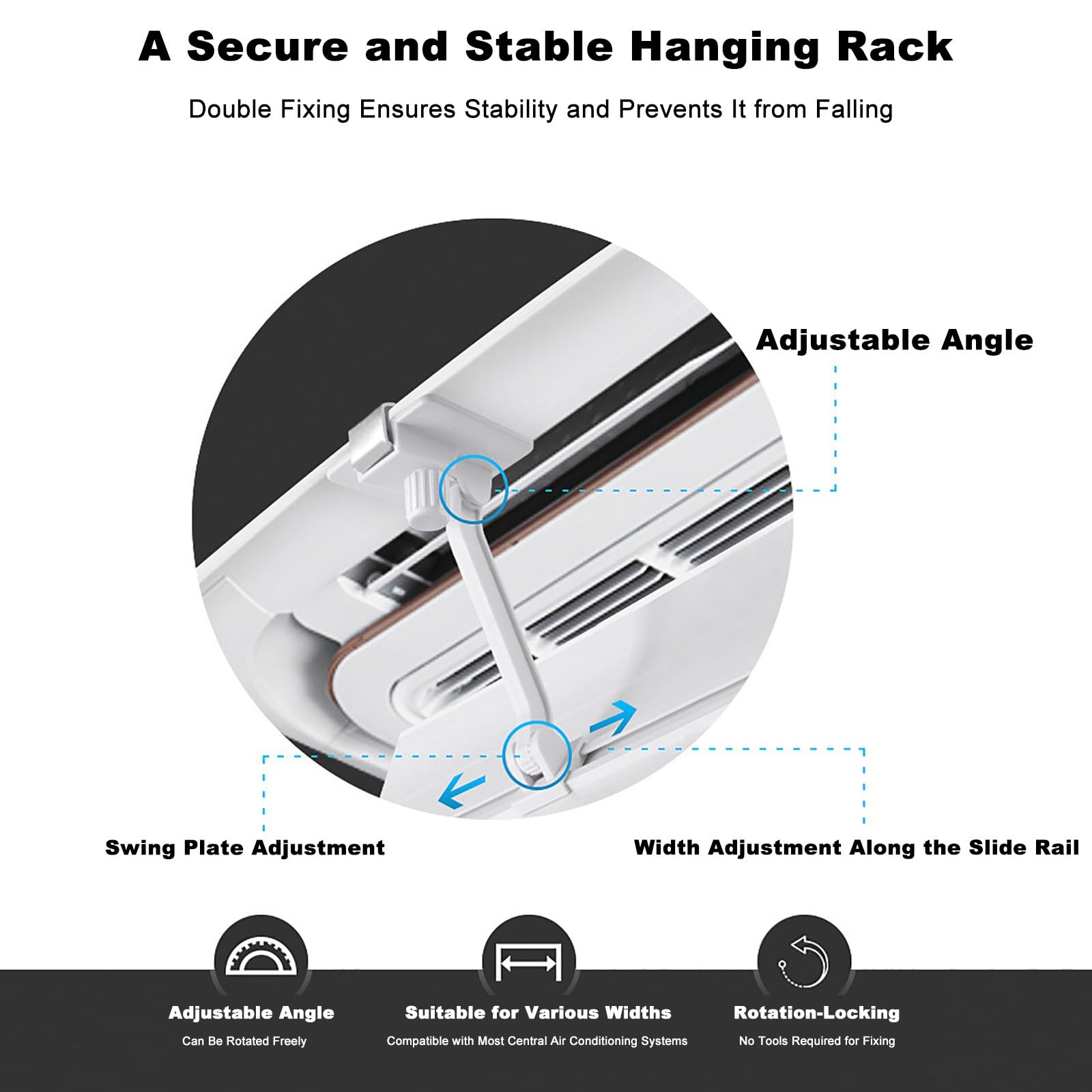 Deflettore Condizionatore Regolabile, Set da 4 Pezzi Deflettori Condizionatore per Bocchetta di Ventilazione a Soffitto, Deviatore D'aria per Evitare il Flusso D'aria Diretto(20 * 53cm/8 * 21in)