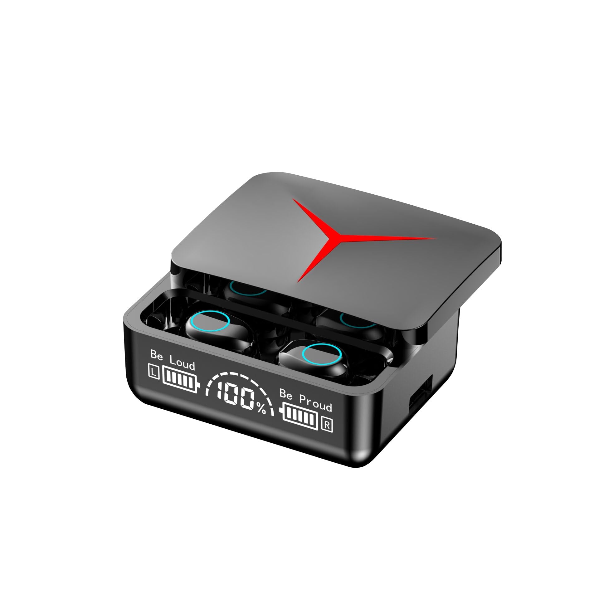 YUSASHOP Weless Gaming Earbuds with Mic Extra Long-lasting Battery Charging Case as Touch Control HIFI BT5.3 Music Calls Computer Earphones M90 As shown