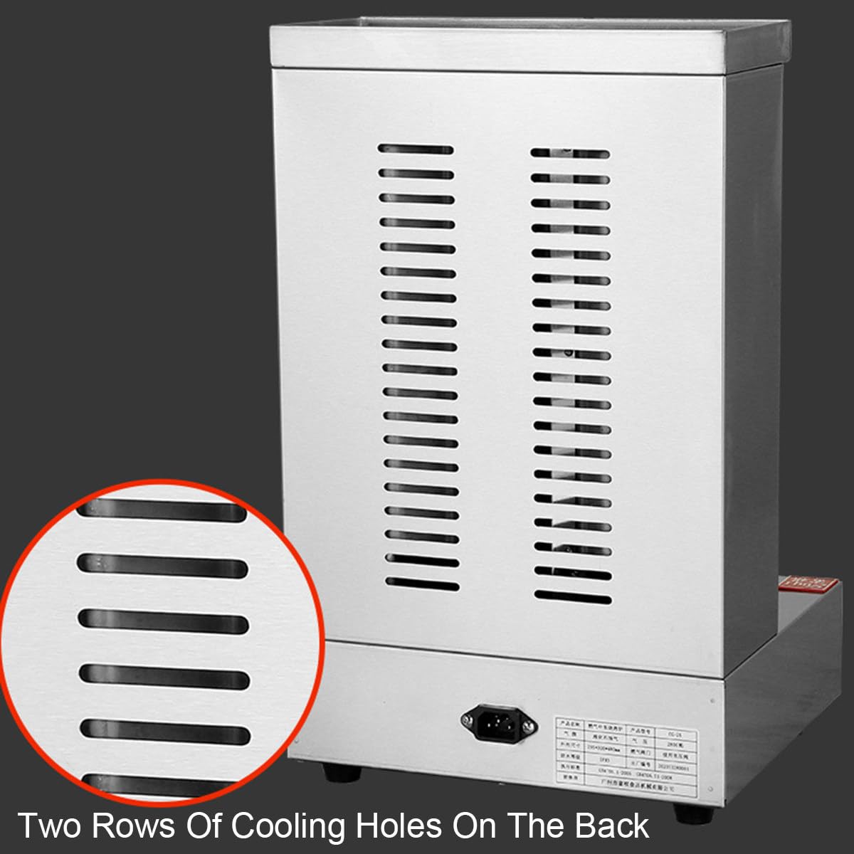 Asador Vertical Profesional a Gas para Parrilla, Horno para Kebab de encimera, máquina para Hornear y Asar a la Parrilla, electrodomésticos de Acero Inoxidable