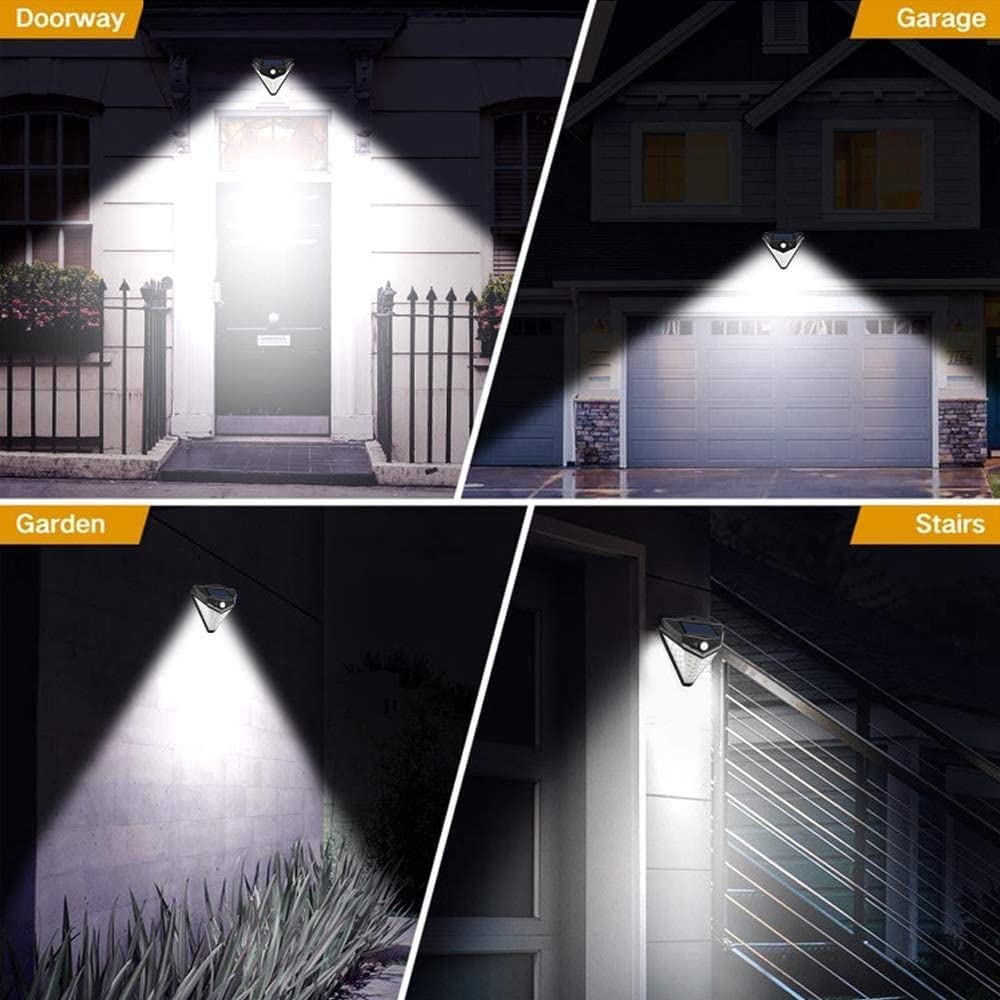Lampka nocna, solarna lampa ścienna, czujnik ruchu, COB, wodoszczelna, 38 diod LED