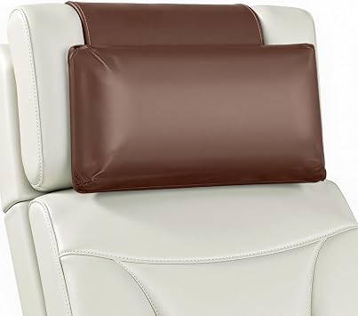 Leather Recliner Pillow, Adjustable Neck & Head Support Pillow, Pu Leather Non-Slip Headrest for Pain Relief & Relaxation, Ideal for Recliner Chair, Couch, Office Chair, Sofa