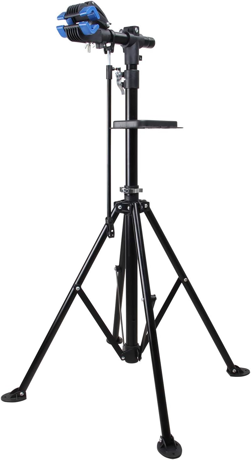 Yorbay® Bicycle Repair Stand with Tool Tray Black Four-Legged