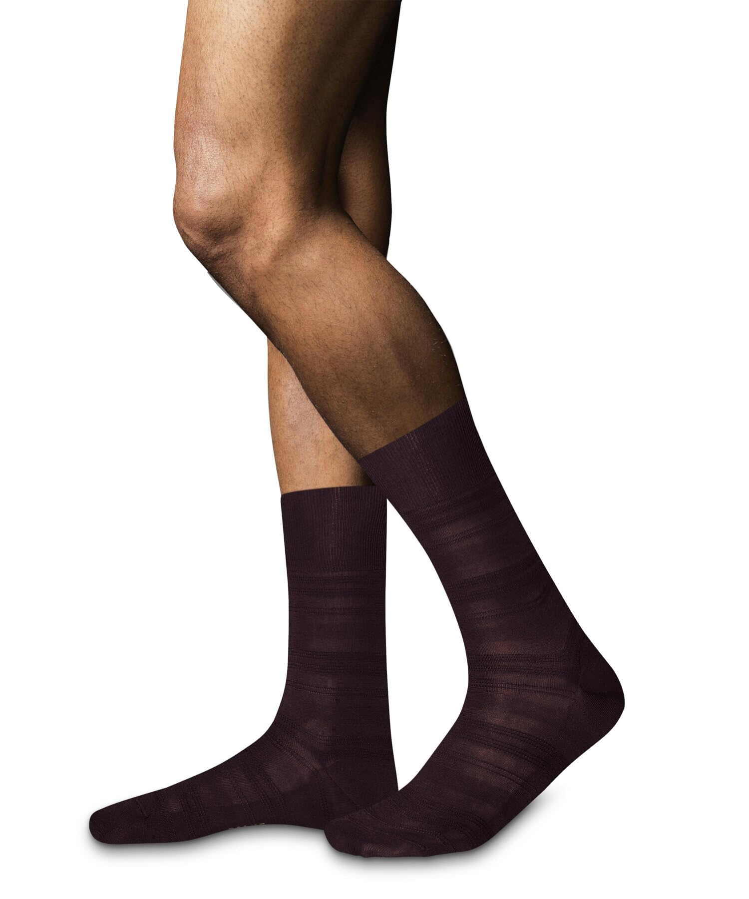 FALKE Mężczyźni Skarpety Highshine M So jedwab bawełna z wzorem 1 Para, Czerwony Barolo 8526, 39-40