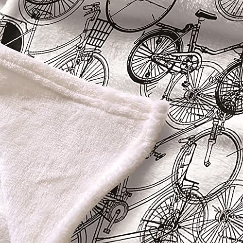 Plaid pour canapé au design vélo vintage pour vos soirées cocooning