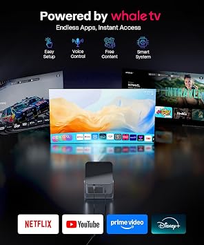 Magcubic Mini Projector with WiFi and Bluetooth, 600ANSI Native 1080P Projector, Compatible with Netflix, Auto Focus & Vertical Keystone, 15W Speaker HY350NTV Smart Proyector for Movie Home Outdoor