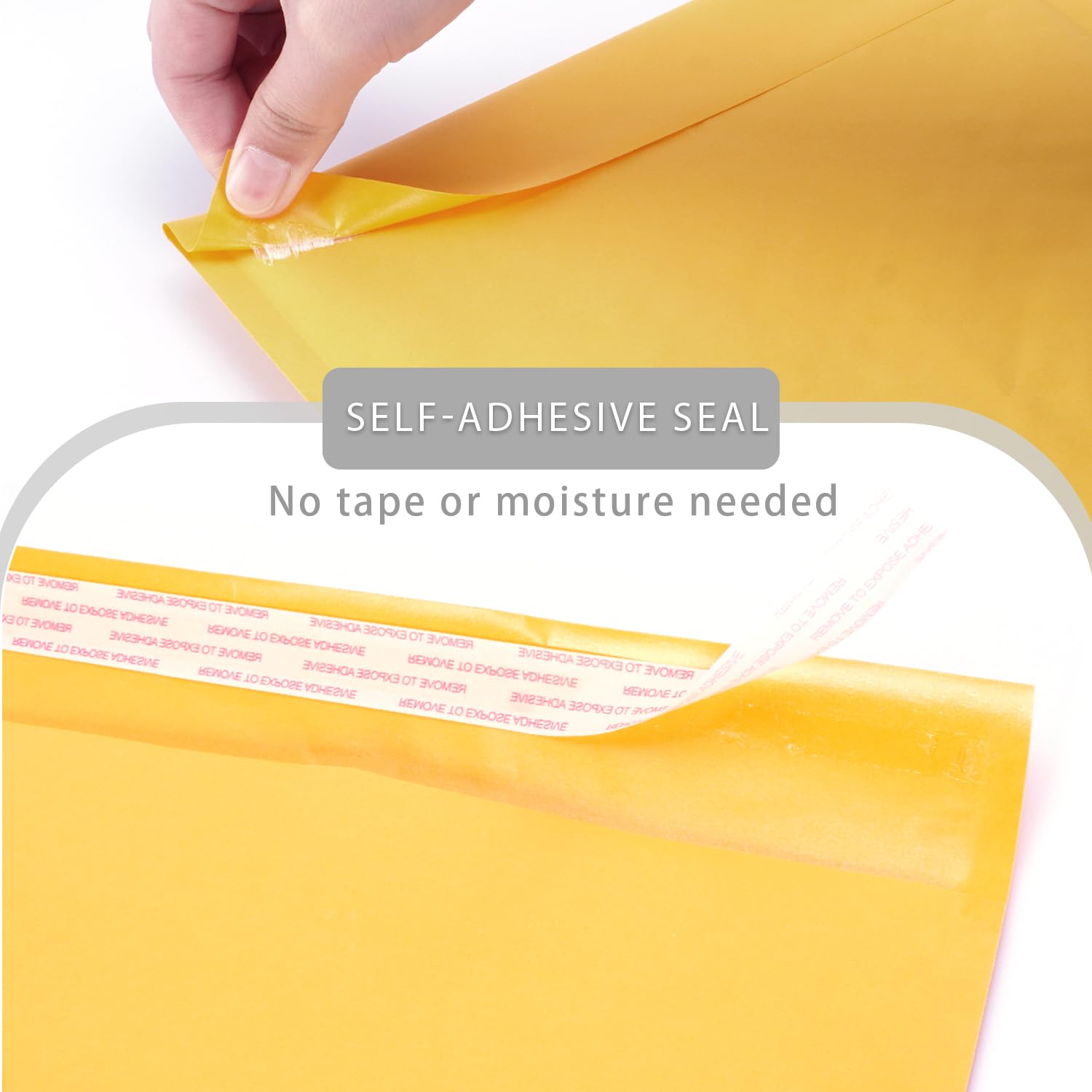 LULUPACK Sobres de burbujas de papel kraft amarillo de 10.5 x 15 pulgadas, bolsa de burbujas grande, sobres acolchados ligeros, sobres de correo autoadhesivos, paquete de 50 unidades
