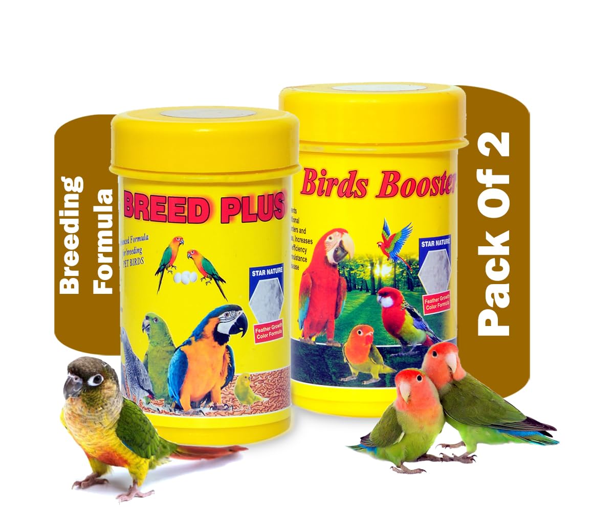 STAR FARMS Bird Booster & Breed Plus Breeding, Health Supplements with Unique Formula for Birds, 50 Gm Each - (Combo of 2) (B0BRK2944X) Amazon Price History, Amazon Price Tracker