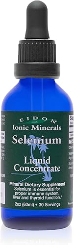 Eidon Ionic Minerals Concentrado líquido de selenio, gotas de selenio para hombres y mujeres, suplemento de selenato de sodio para adultos, apoya un