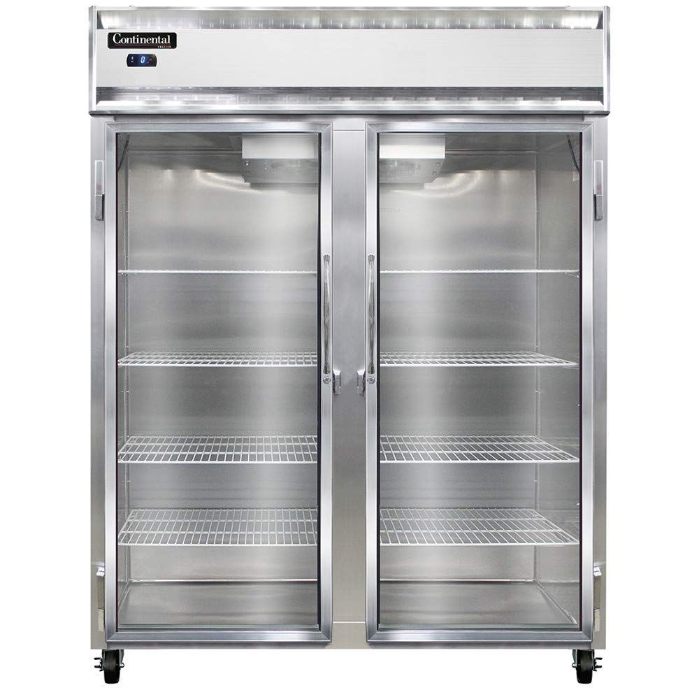 2FE-SA-GD Extra-Wide Two Section Reach In Glass Door Freezer by Continental Refrigerator – Commercial Grade