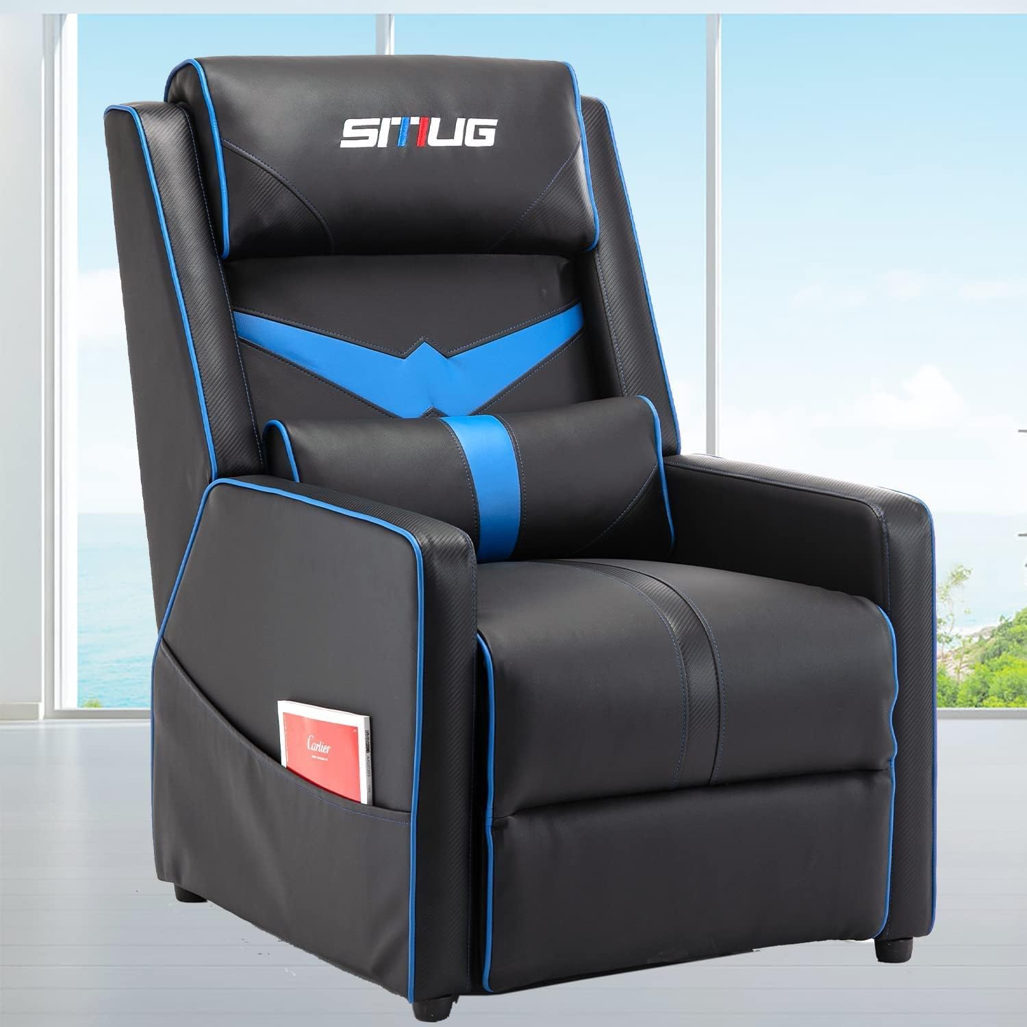 Gaming Recliner Chair for Adults Single PU Leather Sofa
