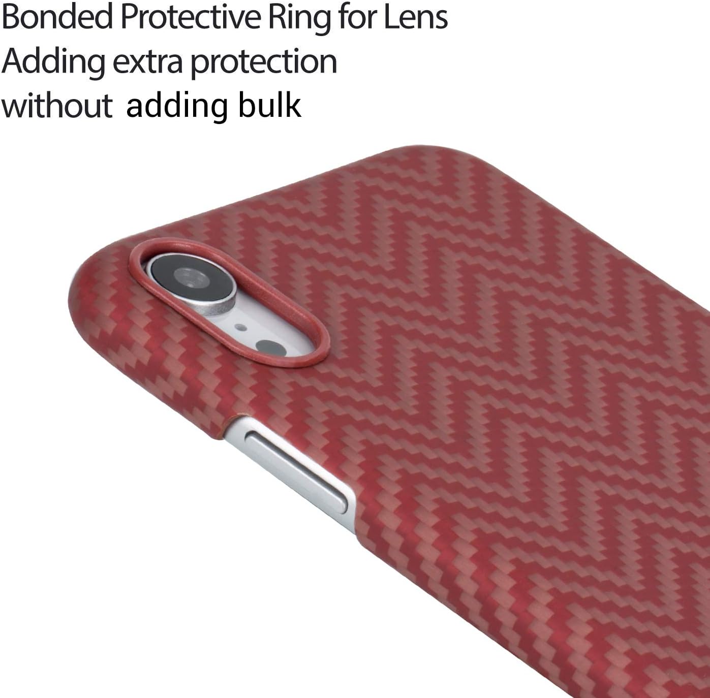 Best Cyber Deals 🔥 PITAKA Magnetic Slim Case Compatible with iPhone XR 6.1, MagEZ Case Aramid Fiber [Real aero Crafts Material] Phone Case,Minimalist Strongest Durable Snugly Fit Snap-on Case - Red/Orange