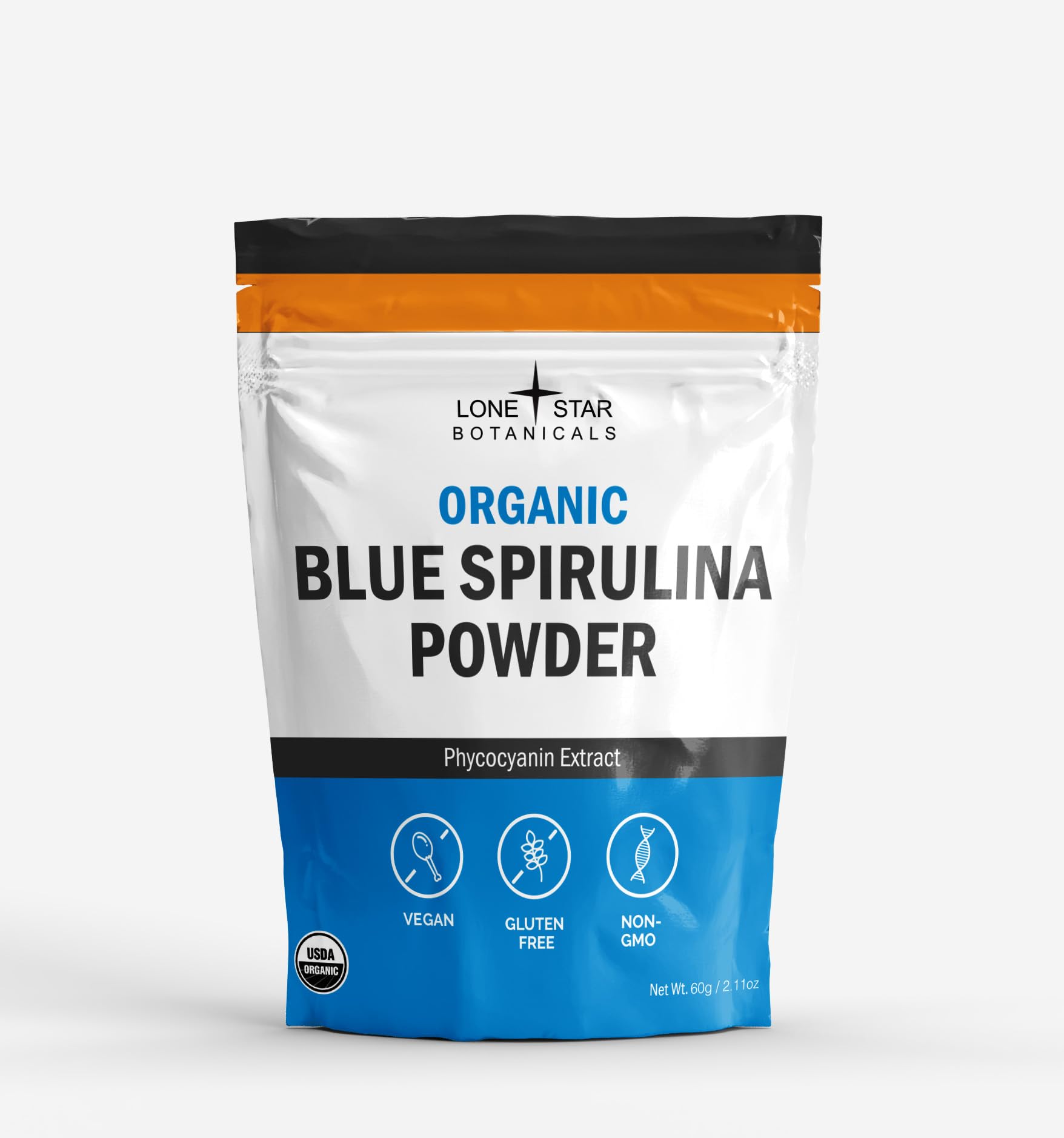 Lone Star Botanicals Spirulina Azul Orgânica em Pó 60 g