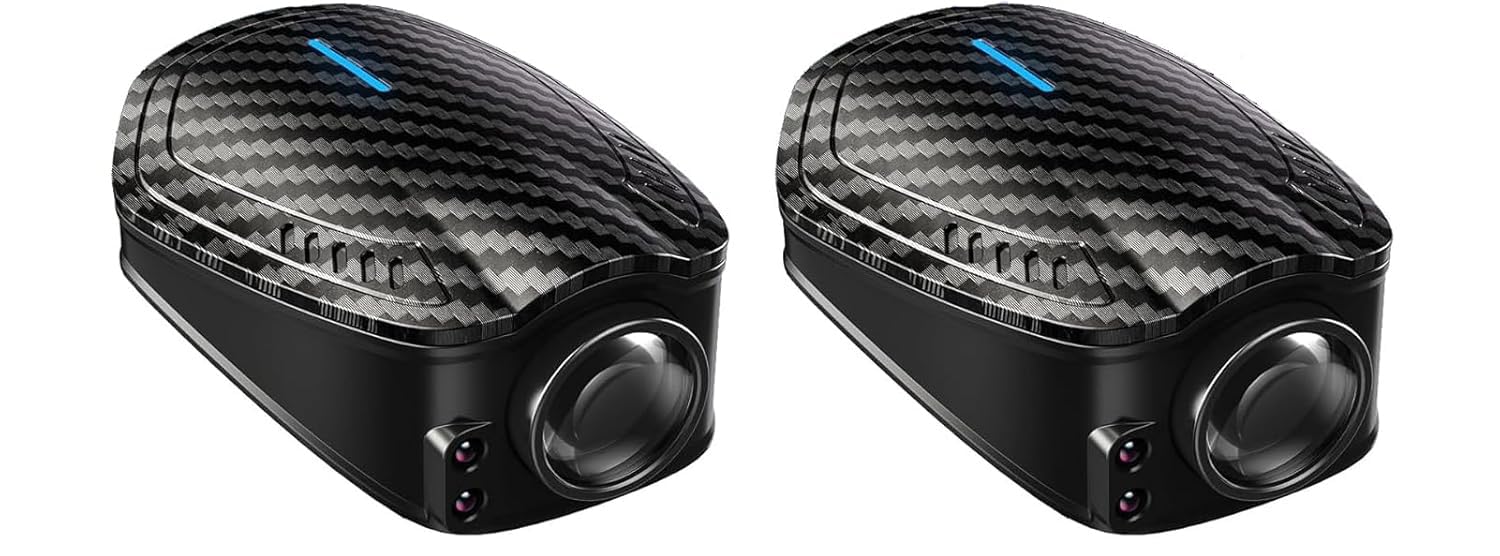ZJXQM 2 Pcs Customized Car Welcome Lights for Suzuki Alto HA GF K-Series Kei Lapin Twin Celerio, LED Lights Custom Wireless Projector Carbon Fiber Projector Lamp,Rechargeable-Carbon fiber