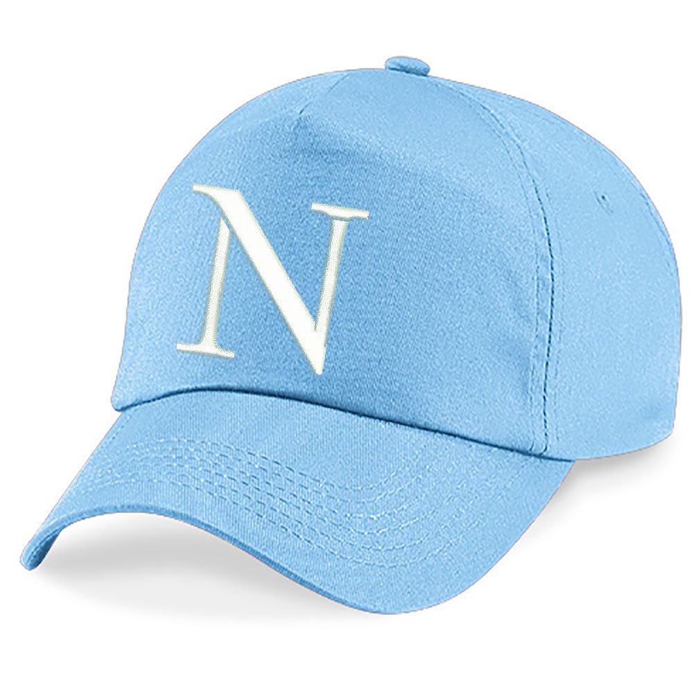 4sold Childrens Embroidery Cotton Summer Sun Hat Children School Kids Caps Hat Sport Alphabet A-Z Girl Adjustable Baseball Cap Blue