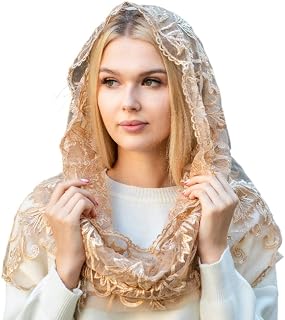 Catholic Infinity Mass Veil - Lace Chapel Veil for Women Cathedral Church Head Covering