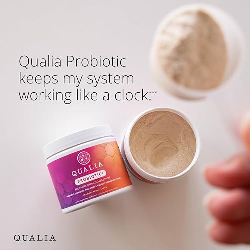 Miniatura 6 de Qualia Probiotic - 28 probióticos de esporas respaldados por la ciencia, prebióticos y posbióticos. Apoyo total intestinal. Alivia las molestias
