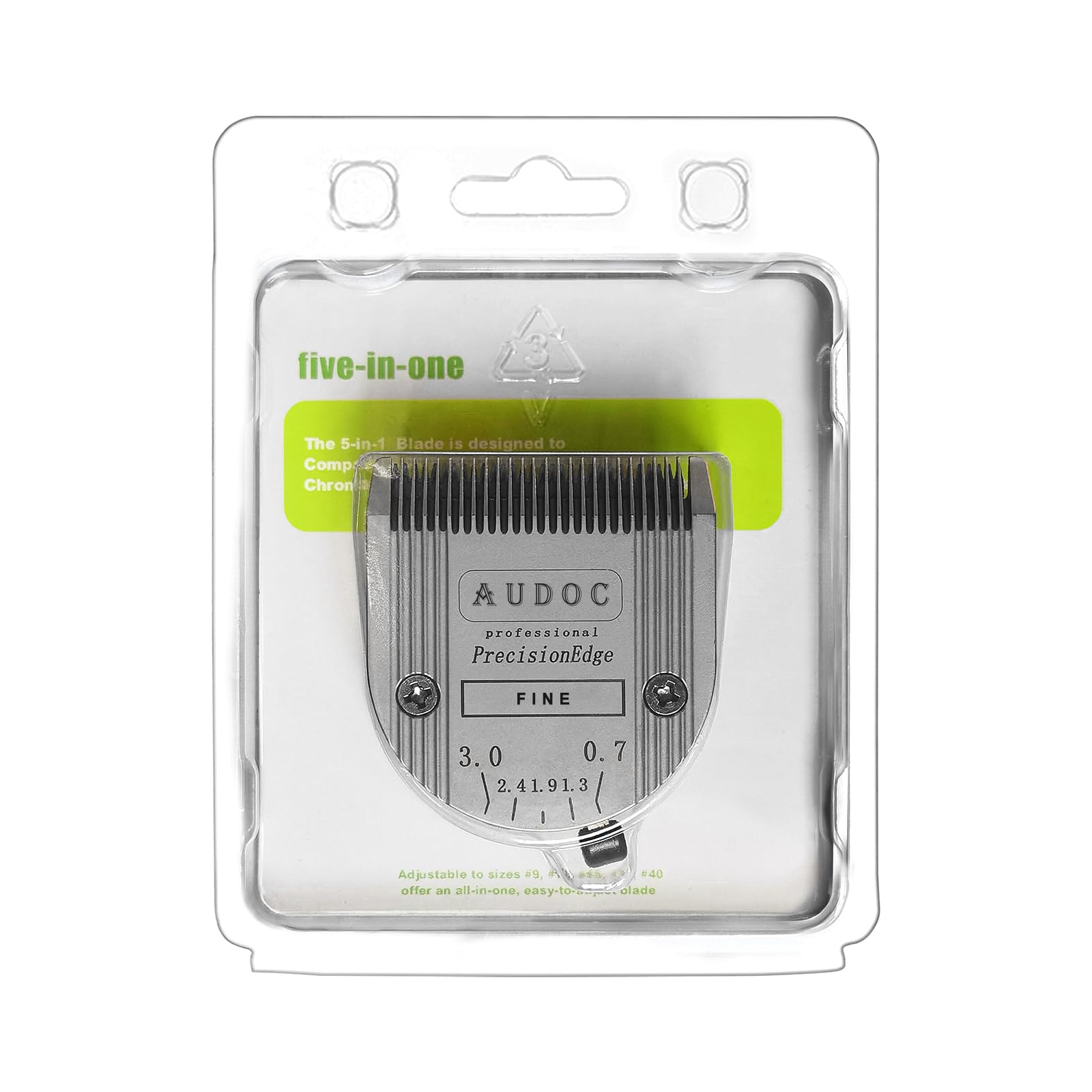 Animal 5 en 1 Lame fine réglable Longueur de coupe 0,7 à 3 mm Compatible avec Wahl/Moser Arco, Bravura, Chromado, Creativa, Figura et Motion (1 pièce)