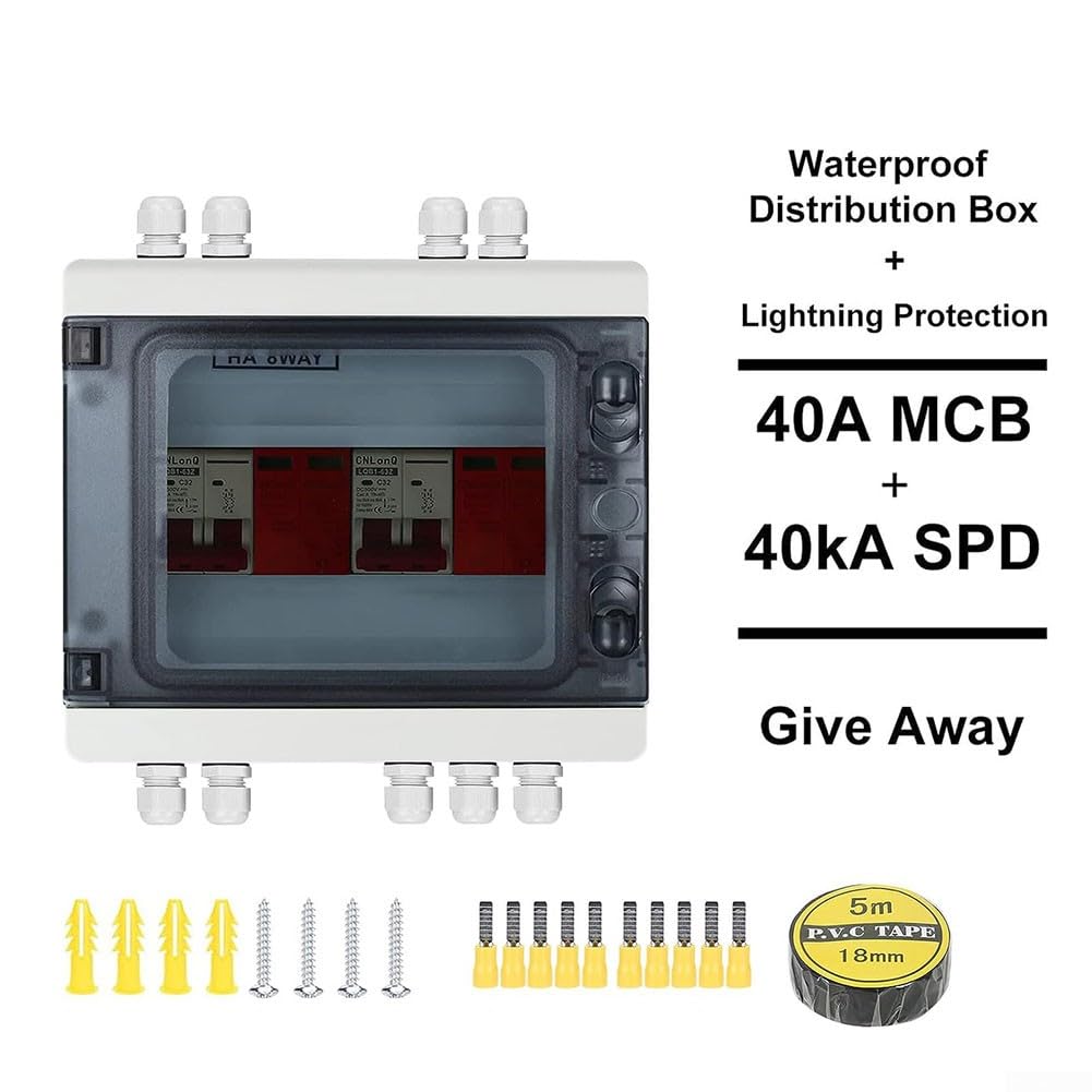 Solar PV Combiner Box 2 STRING, 2In 2Out Isolationsschalter DC500V IP65 Wasserdicht