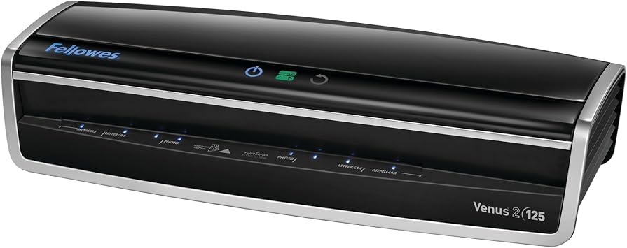 Fellowes Venus 2 125 Thermal Laminator, Classroom Organization & School Supplies Machine, Rapid 30-60 Second Warm-Up, High-Speed AutoSense Technology (5734801)