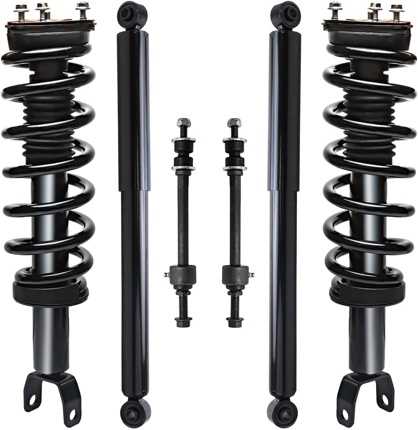 Detroit Axle - 4WD Suspension Kit for 09-10 Dodge Ram 1500, 11-18 Ram 1500, Front Struts & Coil Spring Sway Bars Rear Shock Absorbers 2009 2010 2011 2012 2013 2014 2015 2016 2017 2018 Replacement