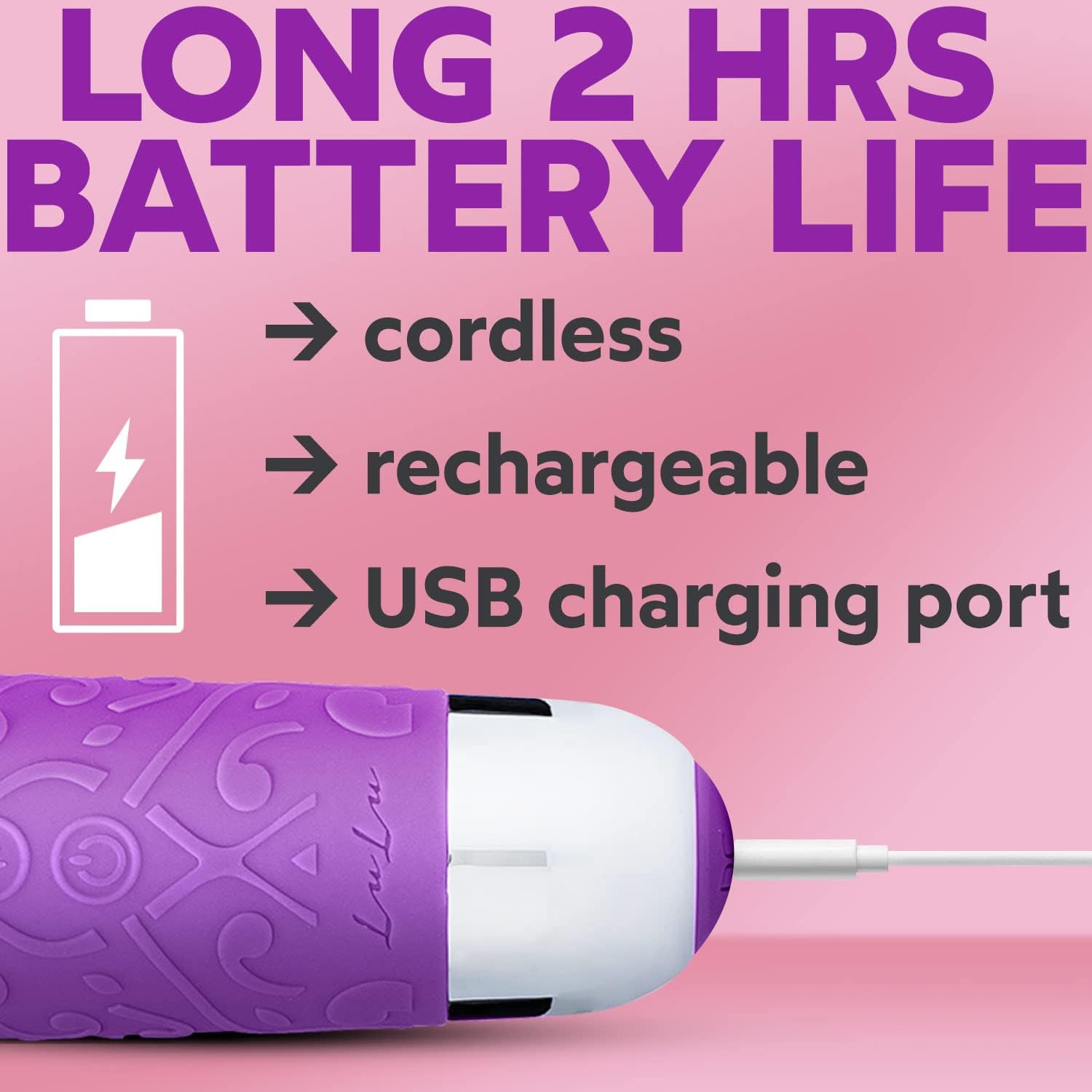 LuLu 11 Rechargeable Vibrator Wand - 20 Patterns & 8 Speeds - [ G Spot Vibrators ] Clit Vibrator | Sex Toys | Vibrator for Her Pleasure | Personal Wand Massager | Quiet & Small Female Adult Toys