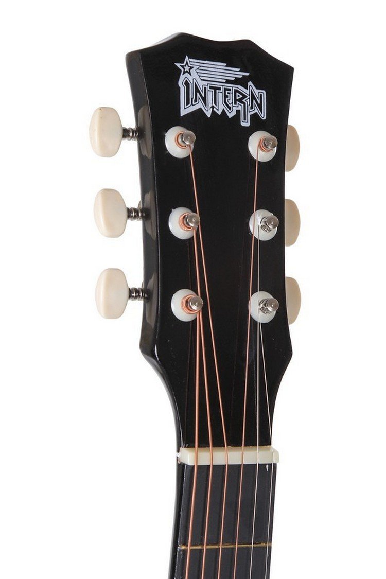 Intern Right hand Acoustic Guitar Kit, With Bag, Strings, Pick, Strap and String Winder (Black, 38 Inch) — Amazon image 5