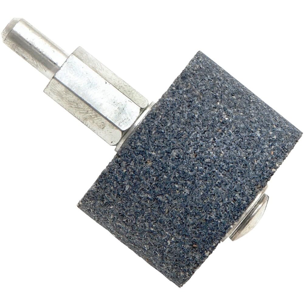 Forney - Pietra abrasiva cilindrica con gambo da 1/4", 3,8 x 2,5 cm, Ossido di alluminio, Uso con 1/mandrino per trapano ad alta velocità