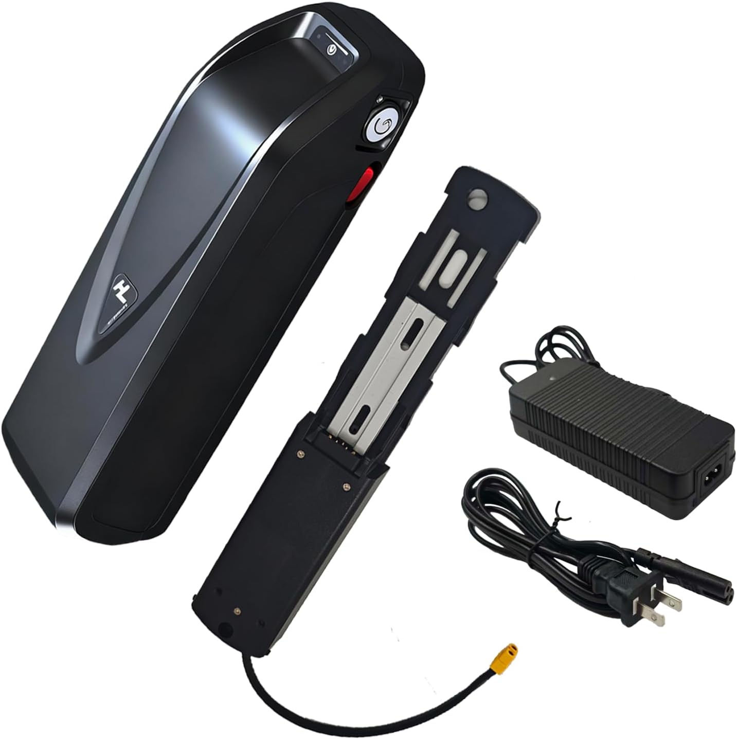 48V Electric Bike Battery 48V 16Ah Ebike Battery E Bike Batteries Replacement with 2A Fast Charger, 30A BMS, USB Charge Port and Lock for 0-1000W Motor Electric Bicycle